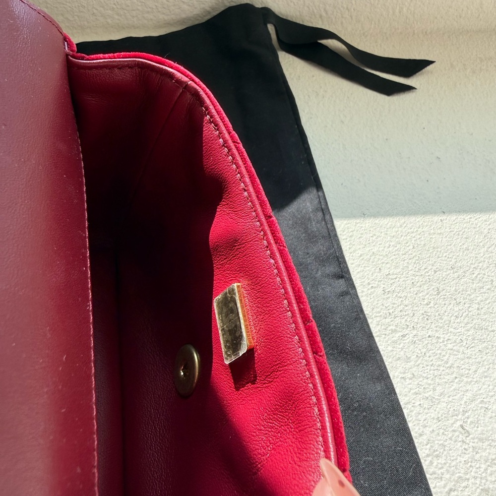 Chanel Burgundy Quilted Velvet Flap Bag - Picture 13 of 16